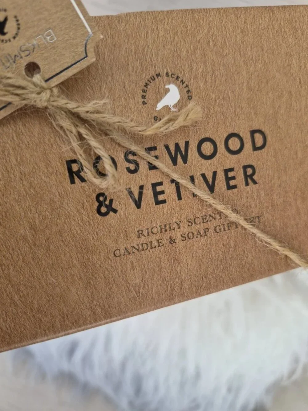 BLKSMITH PREMIUM ROSEWOOD & VETIVER MENS GIFT SET SOY CANDLE & BAR SOAP